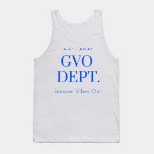 GVO DEPT. Genuine Vibes Only Tee (Blue Words) Tank Top